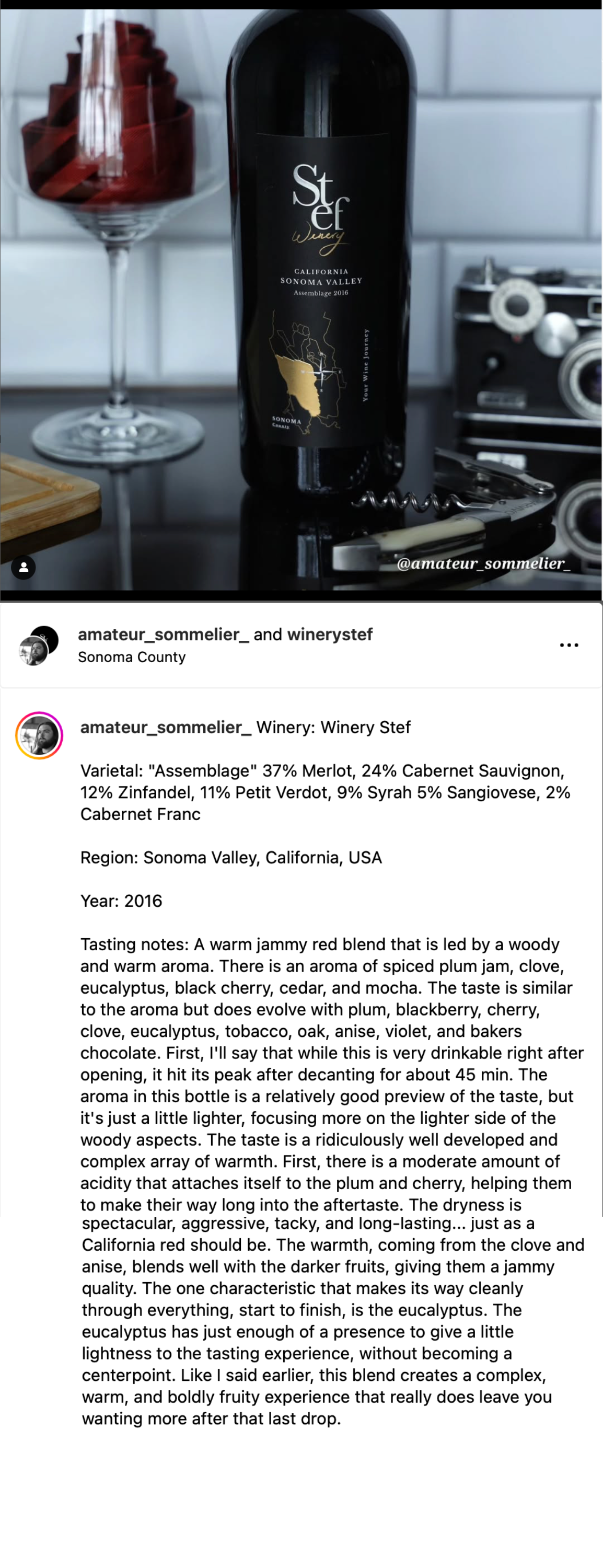 California - Sonoma Valley - Assemblage 2016